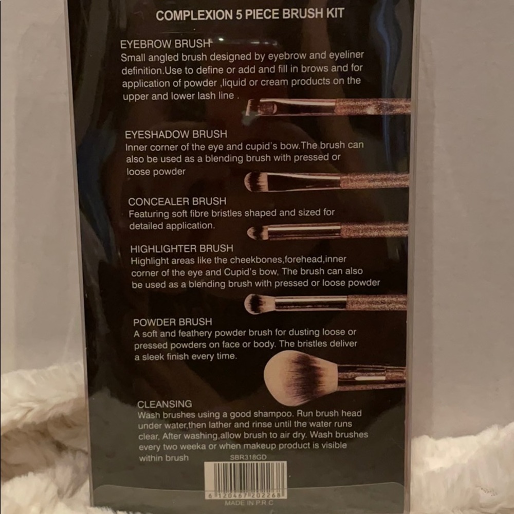 5 piece Cosmetic Brush Set - Picture 4 of 4